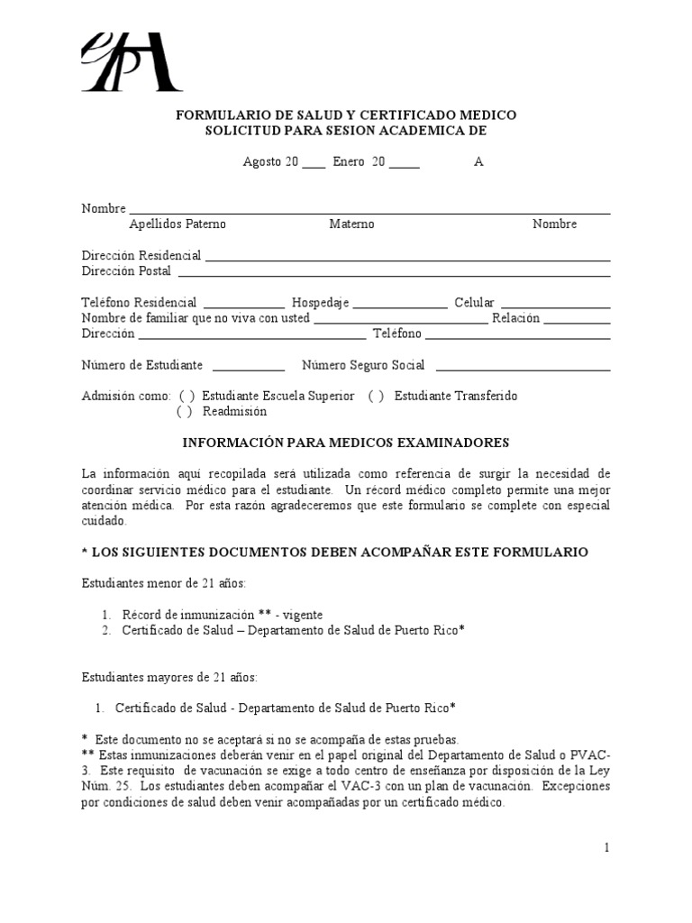 Certificado Médico y Salud en Puerto Rico | PDF | Puerto Rico | Hospital