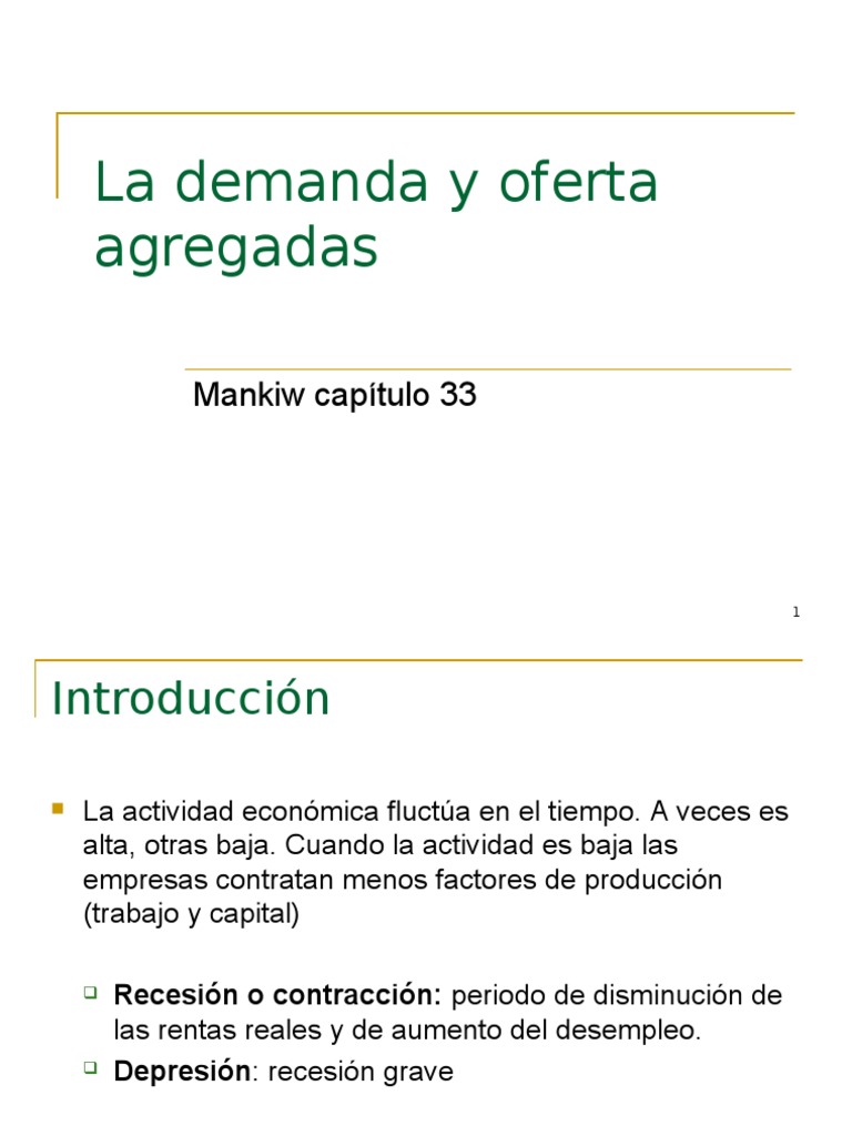 La Demanda y Oferta Agregada | PDF | La demanda agregada | Precios