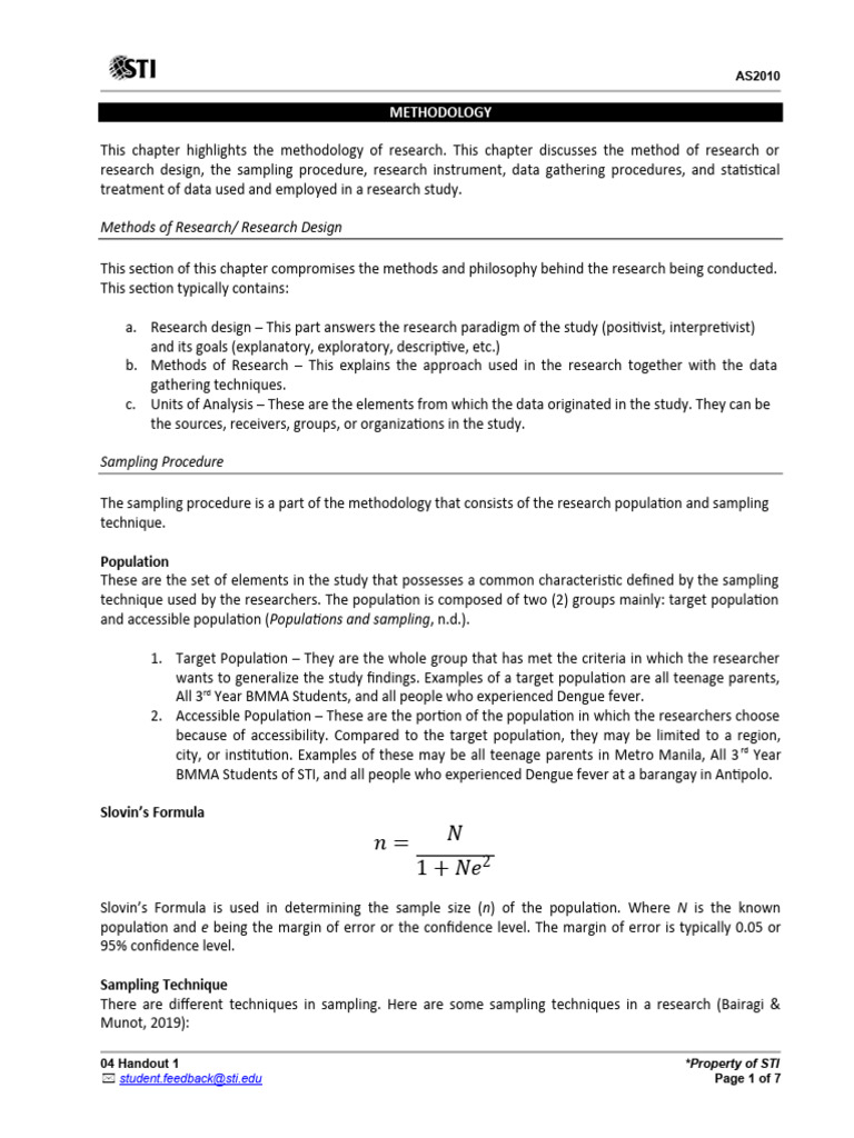 04 Handout 1 Security | PDF | Sampling (Statistics) | Statistics