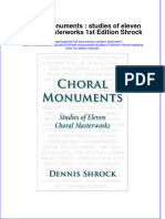 Textbook Choral Monuments Studies of Eleven Choral Masterworks 1St Edition Shrock Ebook All Chapter PDF