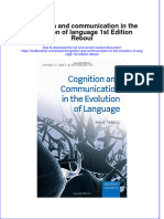 Download textbook Cognition And Communication In The Evolution Of Language 1St Edition Reboul ebook all chapter pdf 
