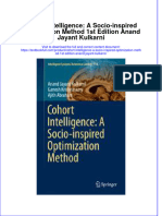 Download textbook Cohort Intelligence A Socio Inspired Optimization Method 1St Edition Anand Jayant Kulkarni ebook all chapter pdf 