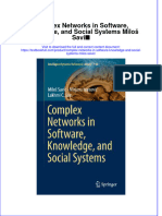 Textbook Complex Networks in Software Knowledge and Social Systems Milos Savic Ebook All Chapter PDF