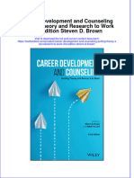 Download full chapter Career Development And Counseling Putting Theory And Research To Work 3Rd Edition Steven D Brown pdf docx