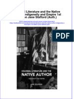 Download textbook Colonial Literature And The Native Author Indigeneity And Empire 1St Edition Jane Stafford Auth ebook all chapter pdf 
