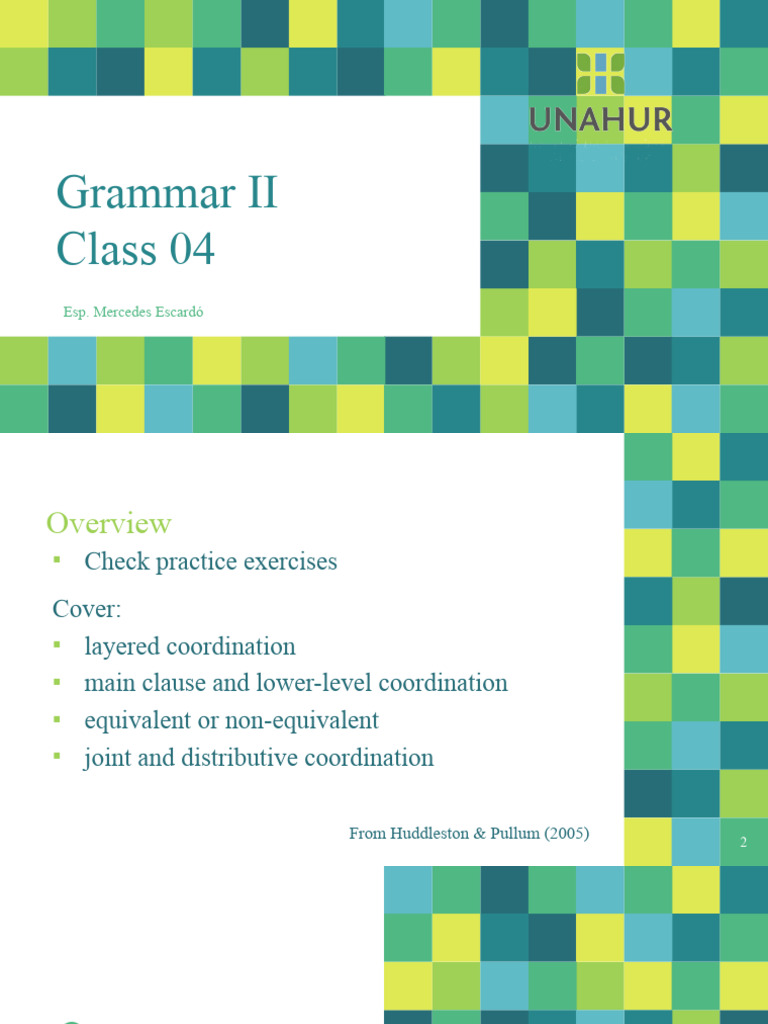 Advanced Grammar Coordination | PDF | Linguistic Typology | Linguistic ...