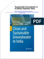 Textbook Clean and Sustainable Groundwater in India 1St Edition Dipankar Saha Ebook All Chapter PDF