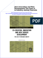 Textbook Co Creation Innovation and New Service Development The Case of Videogames Industry Jedrzej Czarnota Ebook All Chapter PDF
