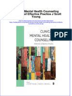 Download pdf Clinical Mental Health Counseling Elements Of Effective Practice J Scott Young ebook full chapter 