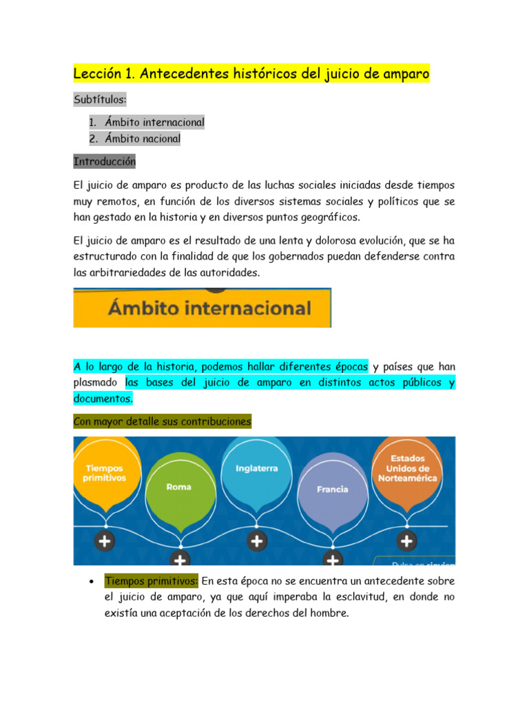 Historia del Juicio de Amparo en México | PDF | Habeas corpus ...