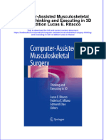 Download textbook Computer Assisted Musculoskeletal Surgery Thinking And Executing In 3D 1St Edition Lucas E Ritacco ebook all chapter pdf 