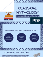 Classical Mythology Common Literary Allusions Education Presentation Blue and Gold Illustrative Style