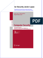 Download textbook Computer Security Javier Lopez ebook all chapter pdf 