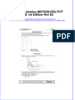 Full Chapter Chemical Kinetics Motion Edu PVT LTD 1St Edition RRD Sir PDF