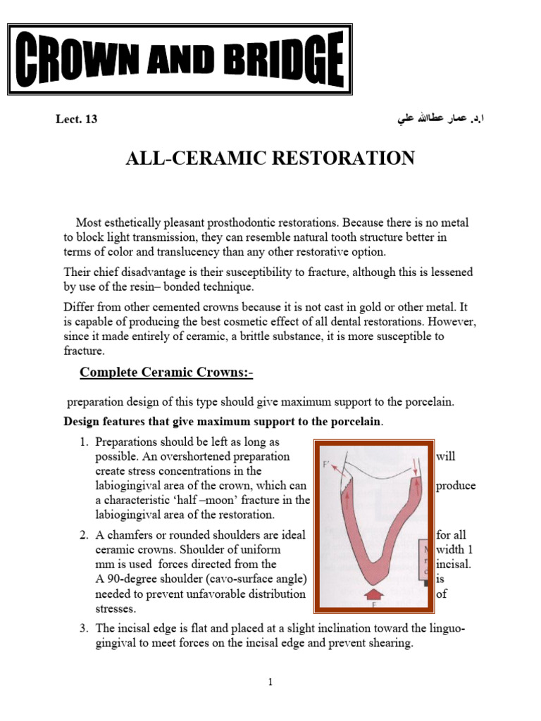 All-Ceramic Dental Restorations Guide | PDF | Ceramics | Materials
