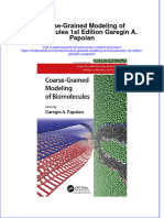 Download textbook Coarse Grained Modeling Of Biomolecules 1St Edition Garegin A Papoian ebook all chapter pdf 