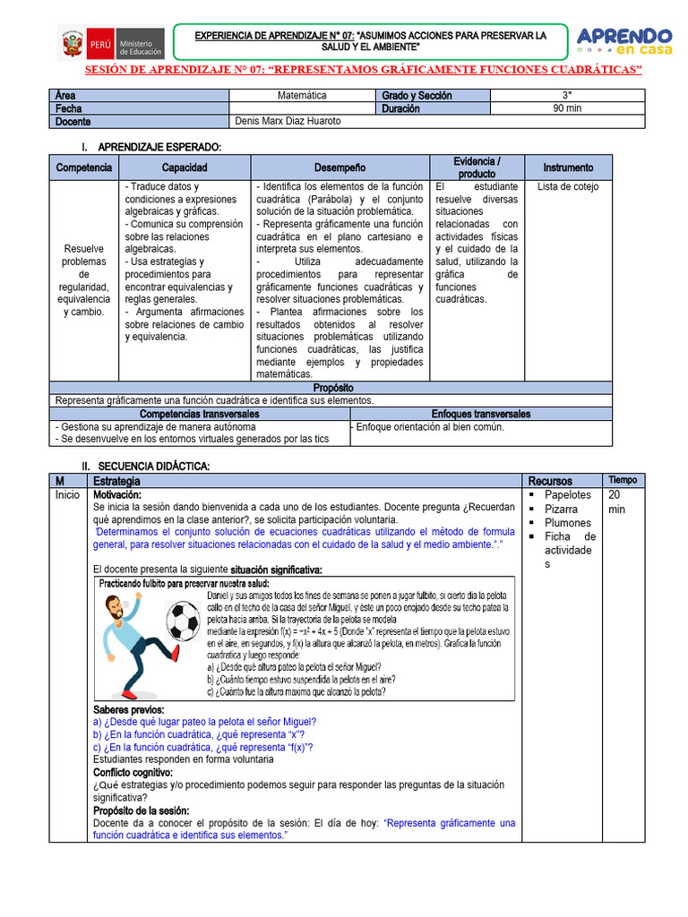 Sesion 7 - 3ero - Exp 7 | PDF | Aprendizaje | Función (Matemáticas)
