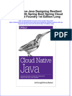 Download full chapter Cloud Native Java Designing Resilient Systems With Spring Boot Spring Cloud And Cloud Foundry 1St Edition Long pdf docx