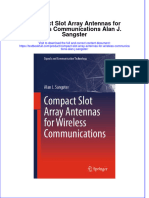 Download textbook Compact Slot Array Antennas For Wireless Communications Alan J Sangster ebook all chapter pdf 