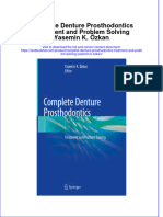 Download textbook Complete Denture Prosthodontics Treatment And Problem Solving Yasemin K Ozkan ebook all chapter pdf 