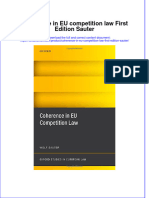 Textbook Coherence in Eu Competition Law First Edition Sauter Ebook All Chapter PDF