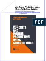 Download textbook Concrete And Mortar Production Using Stone Siftings 1St Edition Dvorkin ebook all chapter pdf 