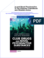 PDF Club Drugs and Novel Psychoactive Substances The Clinician S Handbook Owen Bowden Jones Ebook Full Chapter