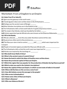 From A Kingdom To An Empire Class 6 Worksheet History Chapter 7
