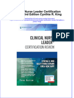 Download full chapter Clinical Nurse Leader Certification Review 3Rd Edition Cynthia R King pdf docx