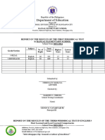 3 BONIFACIO 3rd Periodical Test Result in English