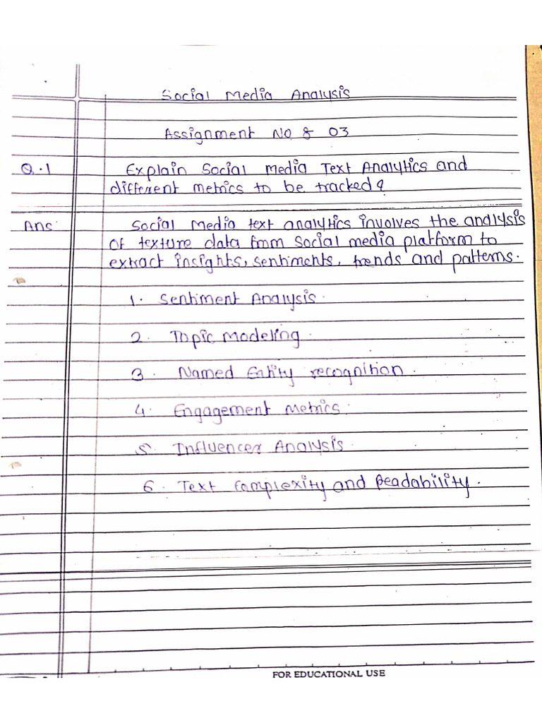 SMA Assignment 3 | PDF
