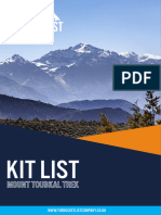 Mount Toubkal Kit List 2023