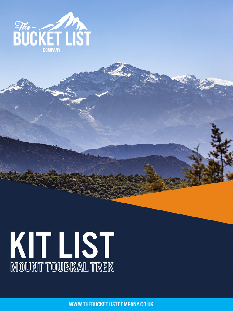 Mount Toubkal Trek Packing List | PDF | Backpack
