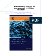 Textbook Computational Network Science An Algorithmic Approach 1St Edition Hexmoor Ebook All Chapter PDF