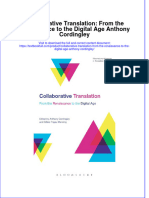 Textbook Collaborative Translation From The Renaissance To The Digital Age Anthony Cordingley Ebook All Chapter PDF