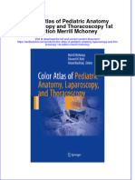 Textbook Color Atlas of Pediatric Anatomy Laparoscopy and Thoracoscopy 1St Edition Merrill Mchoney Ebook All Chapter PDF