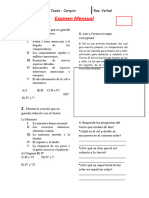 Examen mensual Razonamiento Verbal