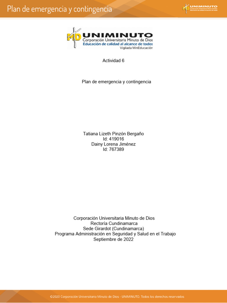Plan de Emergencia y Contingencia SAS | PDF | La seguridad informática ...