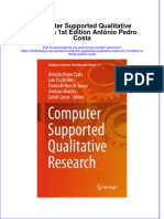 Textbook Computer Supported Qualitative Research 1St Edition Antonio Pedro Costa Ebook All Chapter PDF