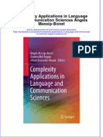 Download pdf Complexity Applications In Language And Communication Sciences Angels Massip Bonet ebook full chapter 