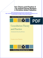 Textbook Consultation Theory and Practice A Handbook For School Social Workers 1St Edition Christine Anlauf Sabatino Ebook All Chapter PDF