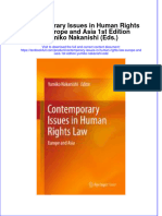 Download textbook Contemporary Issues In Human Rights Law Europe And Asia 1St Edition Yumiko Nakanishi Eds ebook all chapter pdf 