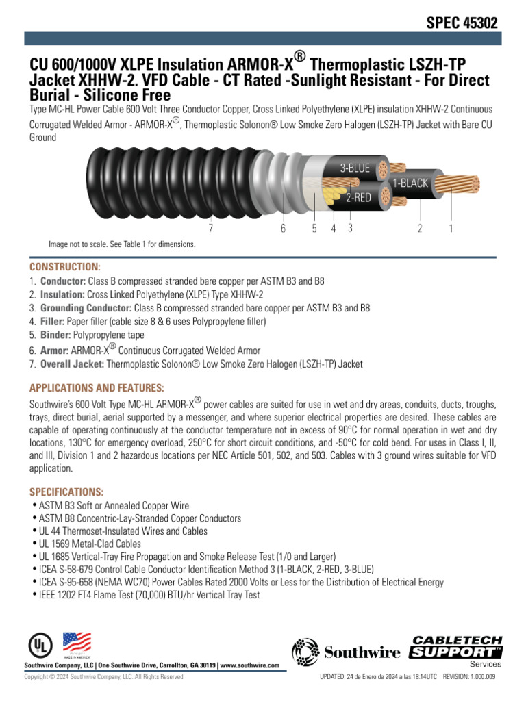 Southwire Spec45302 | PDF | Electromagnetism | Wire