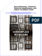 Textbook Commonplace Witnessing Rhetorical Invention Historical Remembrance and Public Culture 1St Edition Vivian Ebook All Chapter PDF