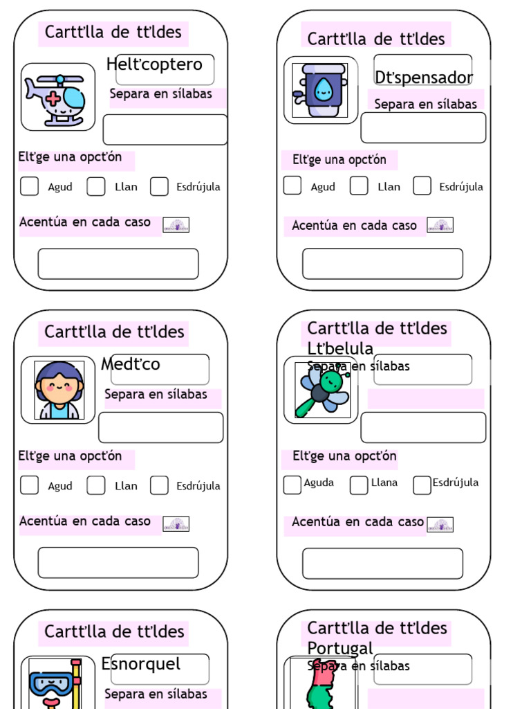 Mi Cartilla de Tildes | PDF | Estrés (lingüística) | Lingüística