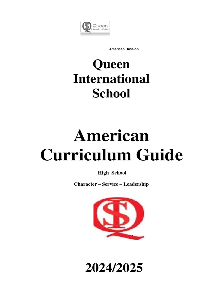 American curriculum guide 2024 2025 qis pdf algebra mathematics