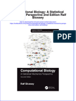 Download pdf Computational Biology A Statistical Mechanics Perspective 2Nd Edition Ralf Blossey ebook full chapter 