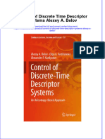 Textbook Control of Discrete Time Descriptor Systems Alexey A Belov Ebook All Chapter PDF