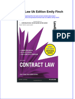 Textbook Contract Law Uk Edition Emily Finch Ebook All Chapter PDF
