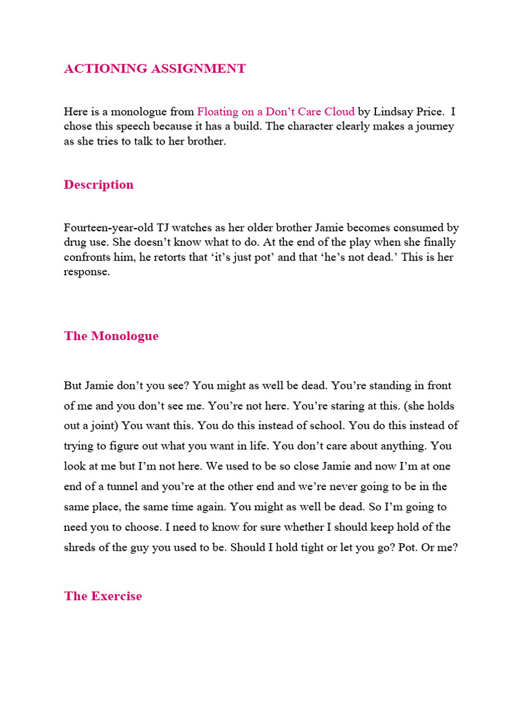 Actioning Assignment | PDF